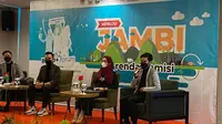 Sejumlah anak muda di Jambi berbicara mengenai perubahan iklim. Mereka kini dilibatkan dalam program penurunan emisi karbon. (Liputan6.com/dok BioCF ISFL)