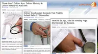 Dokter Ayu dan dr Hendry Dipenjara Sedot Keingintahuan Publik
