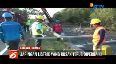 Upaya perbaikan jaringan listrik diperkirakan mencapai waktu dua hari.