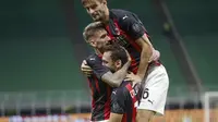 Hakan Calhanoglu cetak dua gol saat AC Milan tekuk Bodo/Glimt (AP Photo/Luca Bruno)