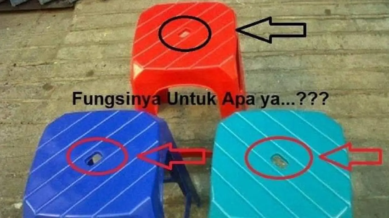 Fungsi Lubang Kursi Plastik Ini Ternyata Bikin Ngakak