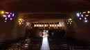 Pemandangan interior Gereja Kristus Sang Pekerja dan Bunda Maria dari Lourdes di Estacion Atlantida, Uruguay, 26 Juli 2021. UNESCO mempertimbangkan gereja yang didirikan insinyur Uruguay Eladio Dieste pada tahun 1958 tersebut sebagai Warisan Kemanusiaan untuk Budaya. (AP Photo/Matilde Campodonico)