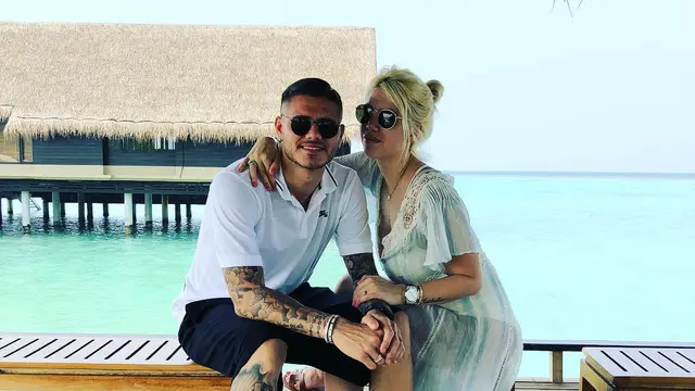 Mauro Icardi dengan Wanda Nara