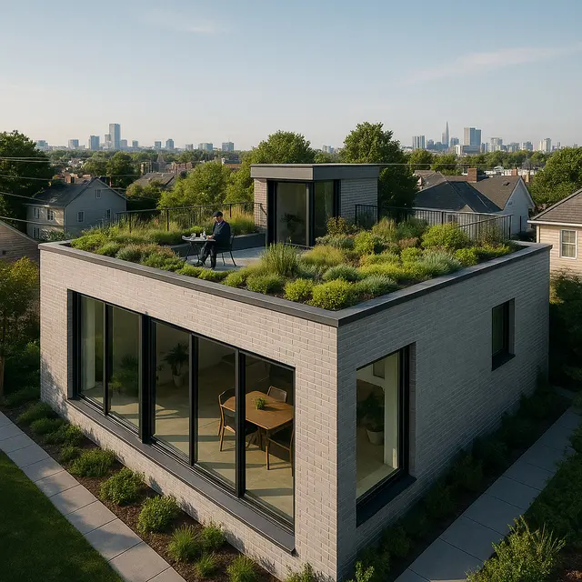 Model Rumah Atap Datar (Image by ChatGPT)