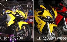 Bajaj Pulsar RS 200 tiru desain Honda CBR250R?