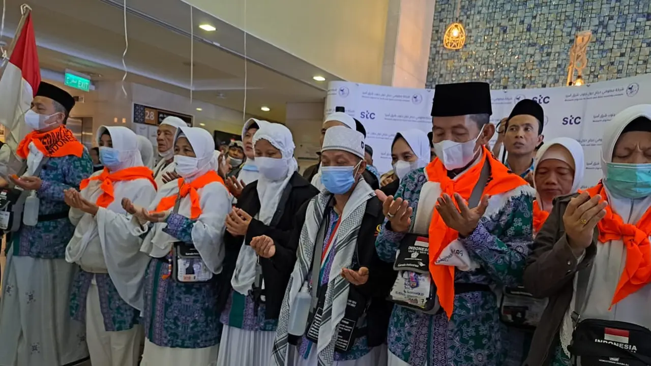 Jemaah SOC-1 dari hotel Al Kiswajh, Makkah akan pulang ke Tanah Air. (Liputan6.com/ Mevi Linawati)