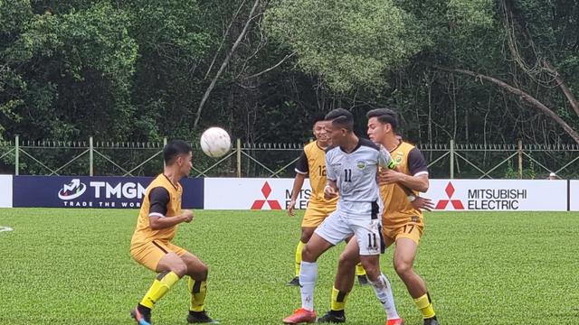 Brunei Darussalam Vs Timor Leste di babak Play-off Piala AFF 2022.