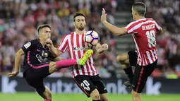 2. Denis Suarez, tampil konsisten bersama Villarreal, namun mantan gelandang binaan Celta Vigo ini masih jauh dari istimewa. Jika tidak segera berkembang kemungkinan pemain 22 tahun ini hanya akan jadi penghangat bangku cadangan. (AFP/Ander Gillenea)