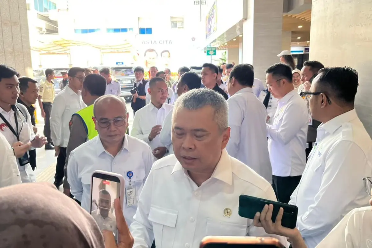 Menteri Perhubungan (Menhub) Dudy Purwagandhi di Kantor Kementerian Perhubungan, Senin (30/3/2026). (Foto: Liputan6.com/Gagas YP)