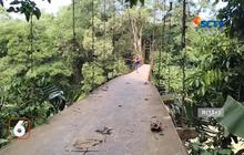 Bikin Warga Gemetar dan Takut Jatuh ke Sungai, Jembatan Gantung Desa di Lebak Ini Kondisinya Memprihatinkan