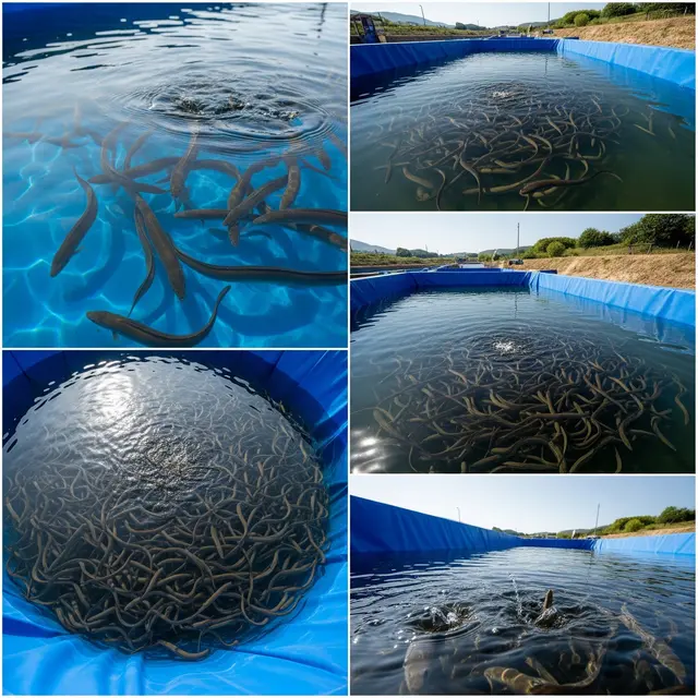 Budidaya Belut di Kolam Terpal Tanpa Lumpur (Image by Gemini AI)