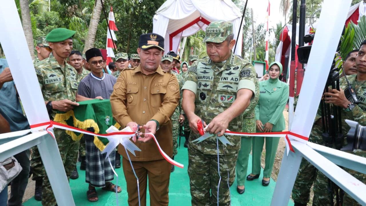 Kasad Resmikan Jembatan Garuda di Lhokseumawe, Tandai Peluncuran 200 Titik Jembatan di Indonesia