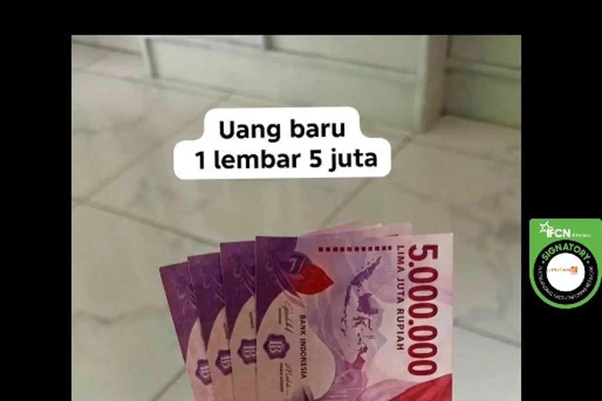 Cek Fakta Liputan6.com menemukan klaim foto uang Rp 5 juta selembar bergambar Soekarno