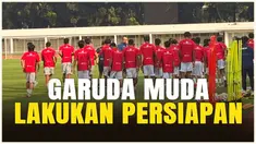 Timnas Indonesia U-23 menggelar sesi latihan di Stadion Madya, Gelora Bung Karno, Jakarta, Senin (23/6/2025). Timnas Indonesia U-23 akan mengikuti Piala AFF U-23 2025.