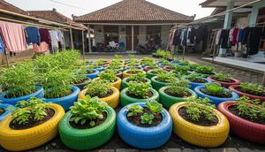 7 Ide Bertanam Sayur Tanpa Menggunakan Polybag, Ide Hemat untuk Pemula (Foto: Gemini AI)