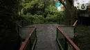 Kawasan Ekowisata Mangrove PIK terbagi menjadi empat kawasan akibat terbelah oleh jalur hijau Jalan Tol Sedyatmo. (Liputan6.com/Herman Zakharia)