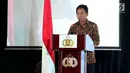Direktur kelembagaan PT BRI, Sis Apik Wijayanto memberi sambutan saat peluncuran Kartu BRI Promoter di Gedung Rupatama Mabes Polri, Jakarta, Jumat (16/6). (Liputan6.com/Johan Tallo)
