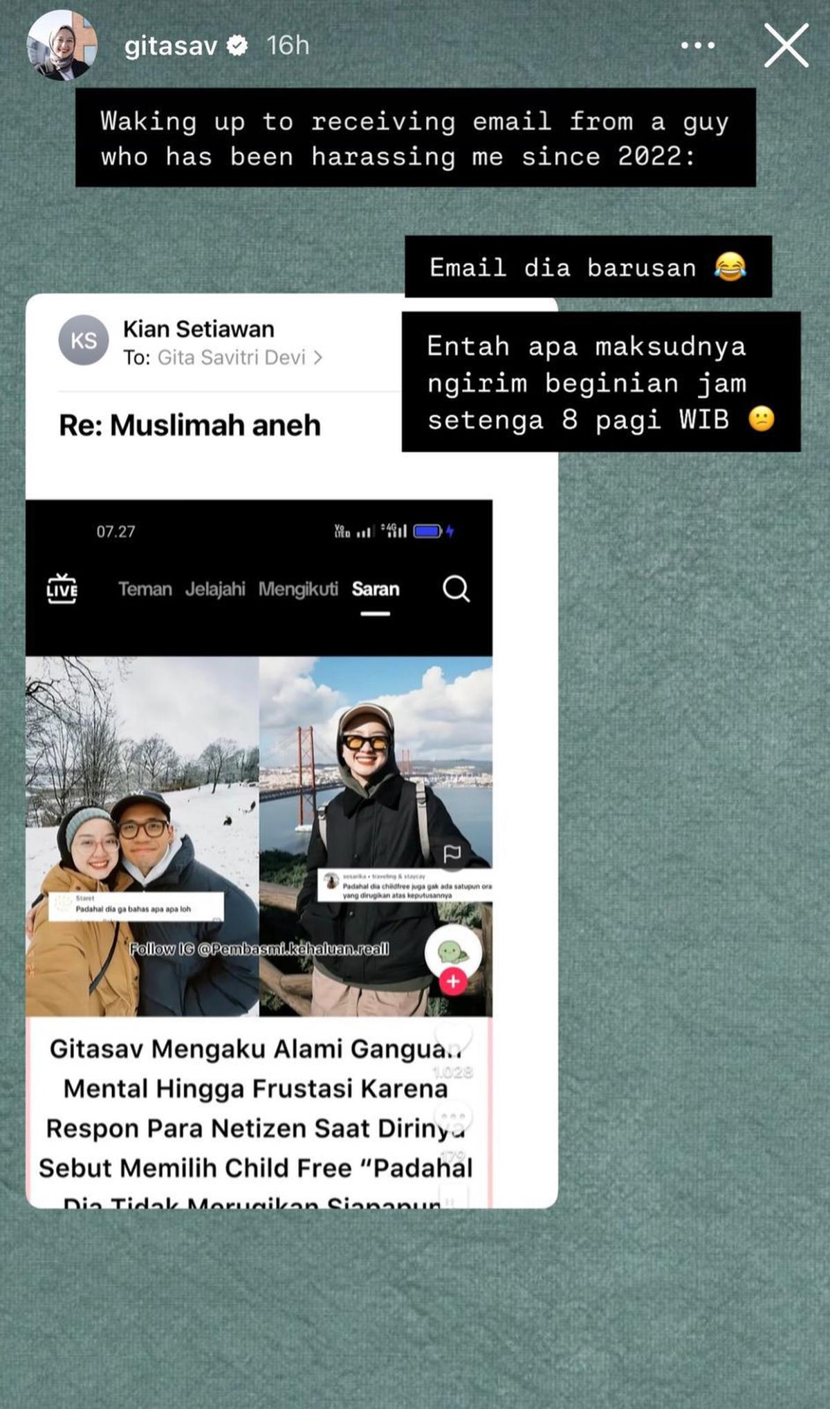 Pilihan Childfree Gitasav Jadi Sorotan, Ancaman Pembunuhan Bermunculan di Media Sosial