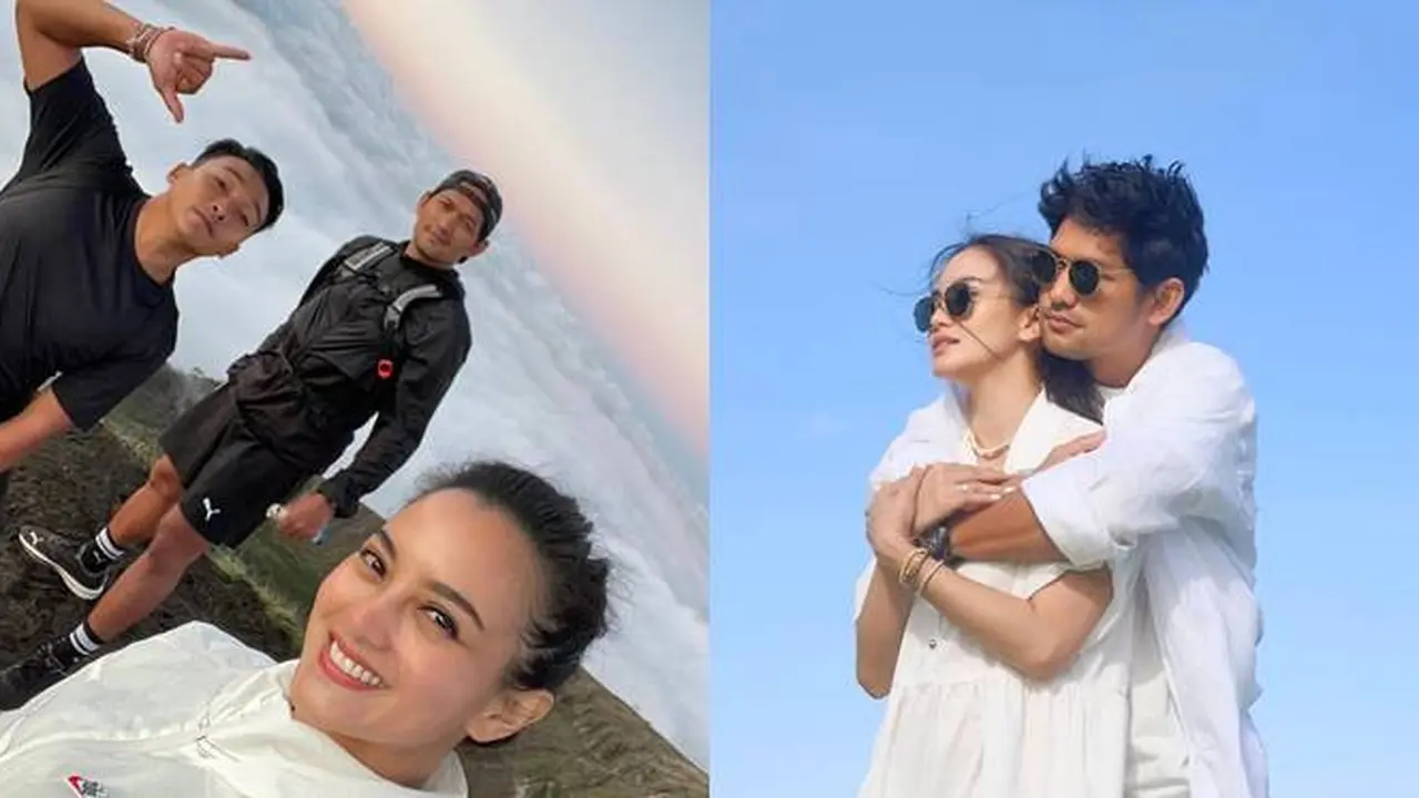 Pengalaman Baru, Ini 7 Momen Seru Ririn Ekawati dan Ibnu Jamil Mendaki Gunung Batur