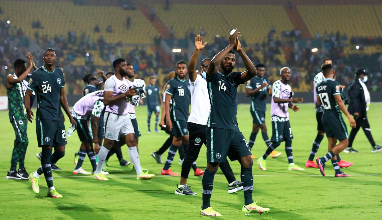 Tim Super Eagles ini merupakan salah satu negara top sepak bola di benua Afrika yang selalu melahirkan pemain kelas dunia dari masa ke masa. Nigeria telah mengoleksi tiga gelar juara Piala Afrika pada edisi 1980, 1994 dan 2013. (AFP/Daniel Beloumou Olomo)