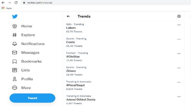 Conte dan Zidane Trending di Twitter.