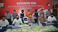 Polda Kepri berhasil mengagalkan penyelundupan narkoba jenis sabu-sabu sebanyak 26,6 kilogram dari Malaysia. (Liputan6.com/ Ajang Nurdin)