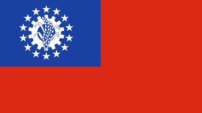<p>Bendera Myanmar periode 1974-2010. (Wikimedia Commons)</p>