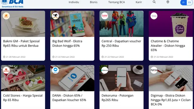 Daftar promo HUT BCA