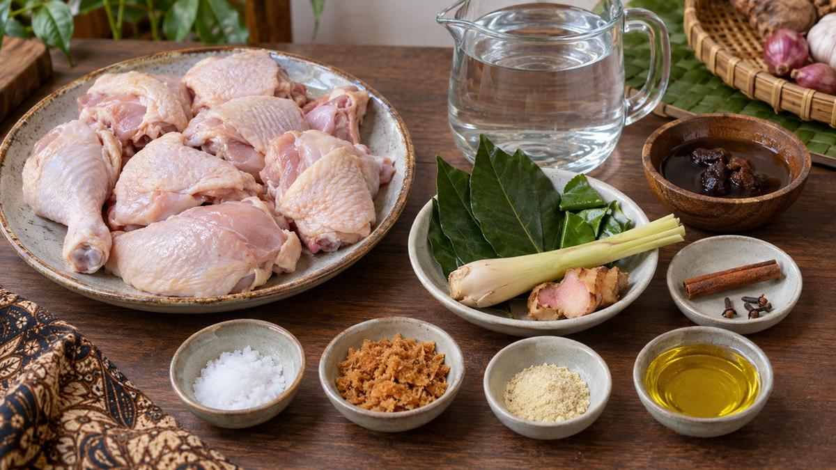 Bahan Gulai Ayam Tanpa Santan