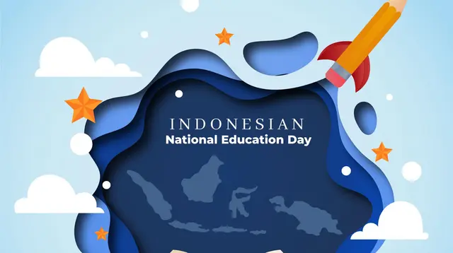 Ilustrasi Hari Pendidikan Nasional. (Image by Freepik)