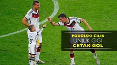 Louis Podolski, anak dari mantan pemain Arsenal unjuk gigi dengan mencetak gol indah.