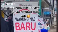 Cukup Rp1 Ribu Bisa Makan Sepuasnya di Warung Nasi di Karawang. foto: TikTok @ping_0104