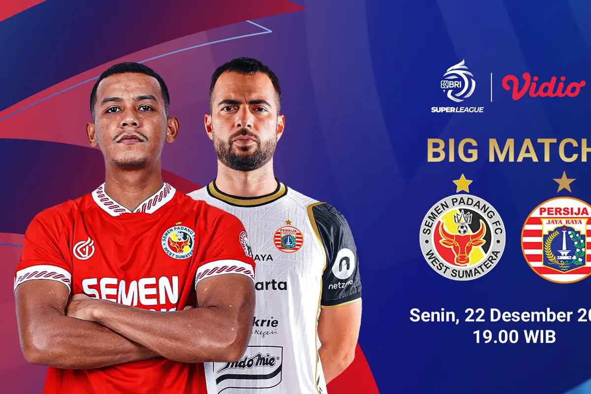 BRI Super League pekan ke-15: Semen Padang FC vs Persija, eksklusif di Vidio. (sumber: dok. Vidio.com)