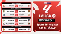 Jadwal dan Live Streaming La Liga 2024/2025 Matchweek 11 di Vidio