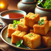 illustrasi tahu krispy copyright/ai generated