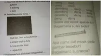 Soal Ulangan Seni dan Penjaskes Nyeleneh. (Sumber: Instagram/ngakakkocak/memecomic.id)