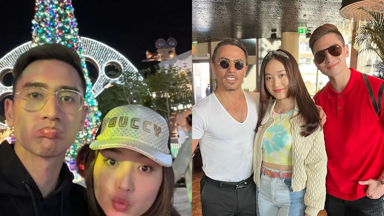 Natasha Wilona dan Verrell Bramasta di Dubai