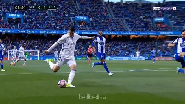 Real Madrid menang telak di kandang Deportivo seusai kalah dari Barcelona akhir pekan lalu. (BallBall)