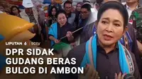 Ketua Komisi IV DPR RI, Siti Hediati Hariyadi atau Titiek Soeharto, menggelar sidak ke gudang beras Bulog di Ambon, Maluku. Sidak dilakukan untuk memastikan ketahanan pasokan serta kualitas dan kelayakan konsumsi beras bagi masyarakat.