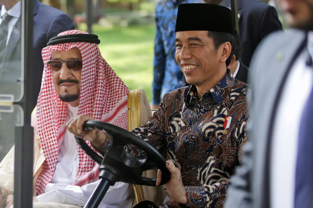 Presiden Jokowi Ajak Raja Salman Keliling Istana Merdeka-Jakarta-Pool-20170302