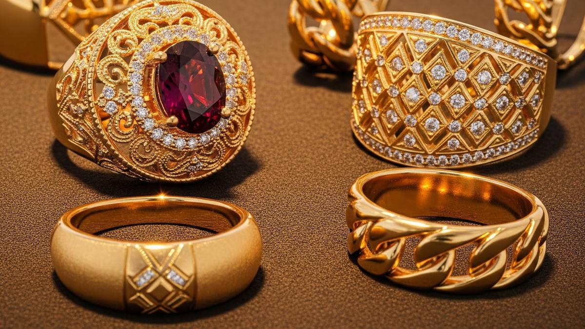 8 Model Cincin Emas Arab Saudi, Hadirkan Kesan Mewah dan Eksklusif