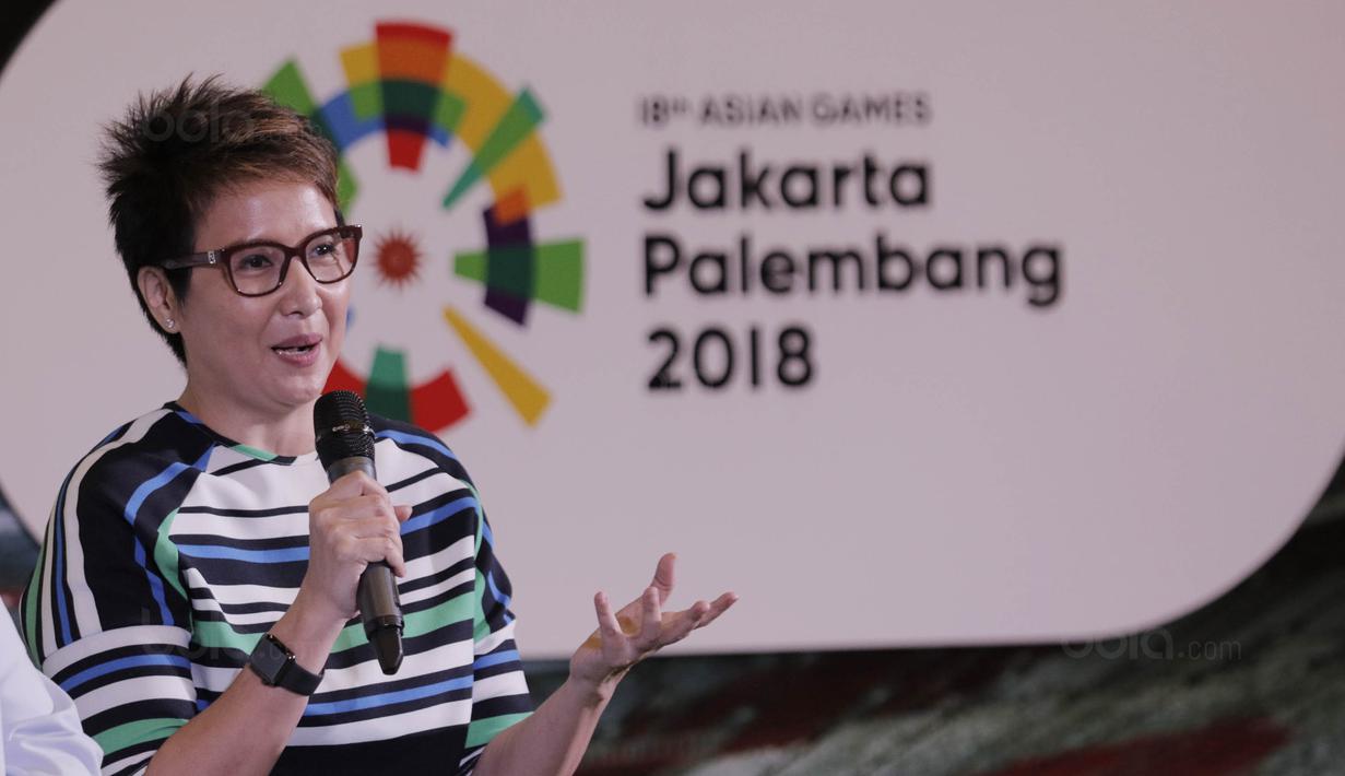 Mantan atlet Bulutangkis nasional, Yuni Kartika, saat jumpa pers di SCTV Tower, Jakarta, Kamis, (8/2/2018). Emtek Group akan menayangkan siaran Asian Games 2018. (Bola.com/M Iqbal Ichsan)