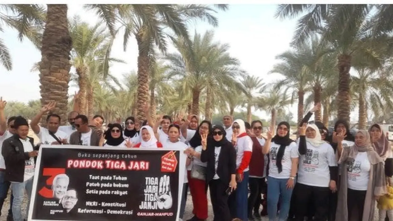 Pekerja Migran Indonesia (PMI) di Jeddah dan Makkah, Saudi Arabia menggelar ngaji dan doa bersama sebagai bentuk dukungan kepada Ganjar Pranowo dan Mahfud MD. (Liputan6.com/ ist)
