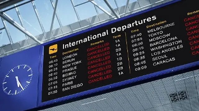 ilustrasi jadwal penerbangan.