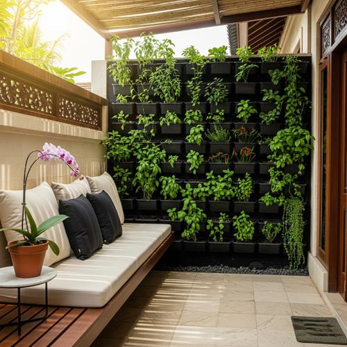 9 Desain Teras Minimalis dengan Kebun Sayur Vertikal, Maksimalkan Lahan Sempit