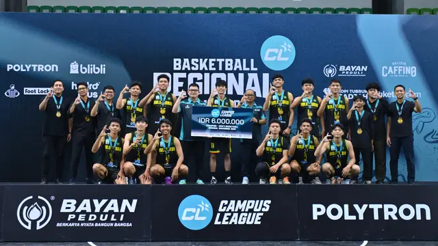 Universitas Mulawarman menjadi juara Campus League 2026 bola basket regional Samarinda