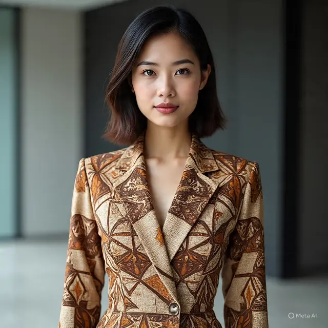 Blazer Batik Wanita Profesional