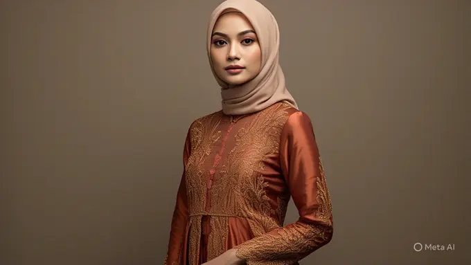 Padu Padan Gamis Brokat Terracota & Gaya Hijab 2025