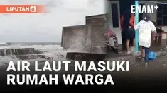 Sejumlah rumah warga yang terletak di sekitar Pantai Galesong, Kecamatan Glaesong, Kabupaten Takalar, Sulawesi Selatan dimasuki oleh air laut, Jumat (23/12/2022).