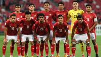 Timnas Indonesia di Piala AFF 2020. (AFP/Roslan RAHMAN).